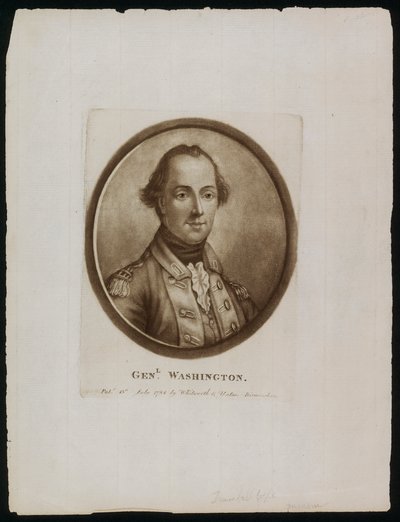 Porträt von General George Washington (Gravur) von John (after) Trumbull