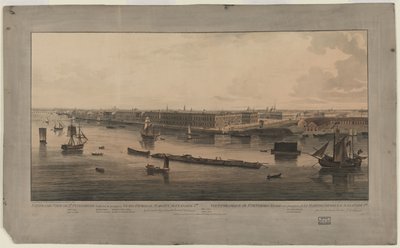 Panoramablick auf Sankt Petersburg, zwischen 1805 und 1807 von John Augustus Atkinson