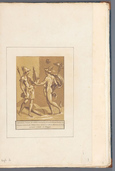 Merkur gibt Minerva eine Panflöte von John B. Skippe