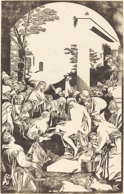 Die Auferweckung des Lazarus von John Baptist Jackson after Leandro Bassano