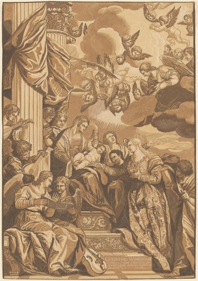 Mystische Hochzeit der Heiligen Katharina von John Baptist Jackson, after Veronese