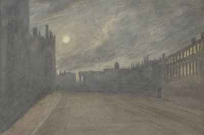 Broad Street, Oxford, Vollmond, 1790 von John Baptist Malchair