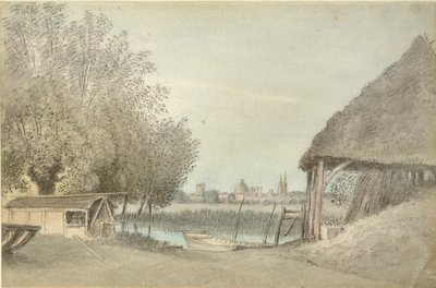 Fähre Hinksey, in der Nähe von Oxford, 15. Juni 1789 von John Baptist Malchair