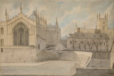 Blick aus der Wohnung des Wächters, New College, 20. November 1786 von John Baptist Malchair