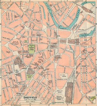 Sheffield, 20. Jahrhundert von John Bartholomew
