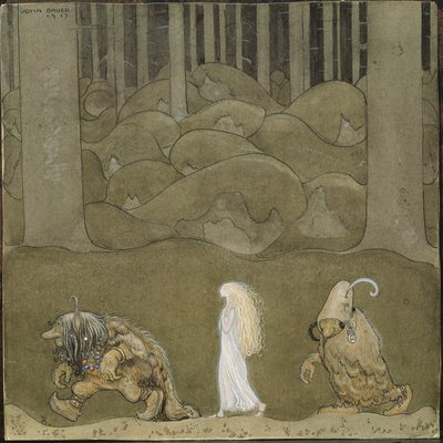 Die Prinzessin und die Trolle von John Bauer