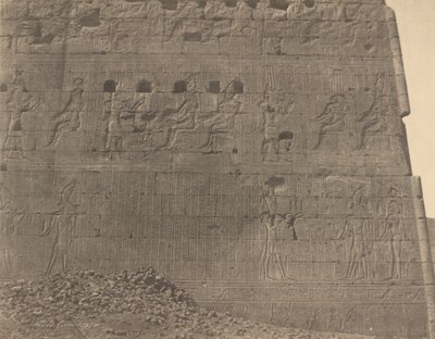 Edfu-Skulpturen und Inschriften auf der orientalischen Seite, 1854 von John Beasley Greene