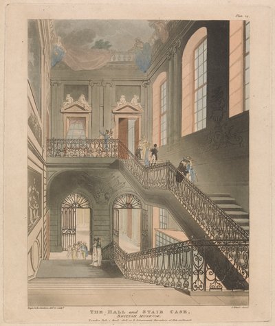 Die Halle und Treppenhaus, British Museum von John Bluck