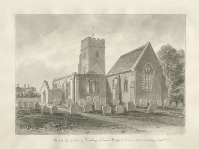 Armitage Kirche: Sepia-Zeichnung von John Buckler