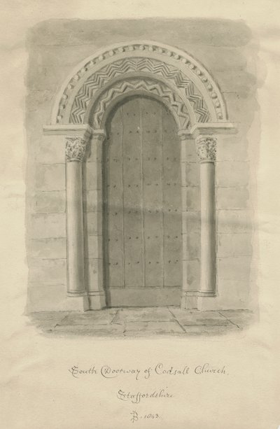 Codsall Church - Südportal von John Buckler
