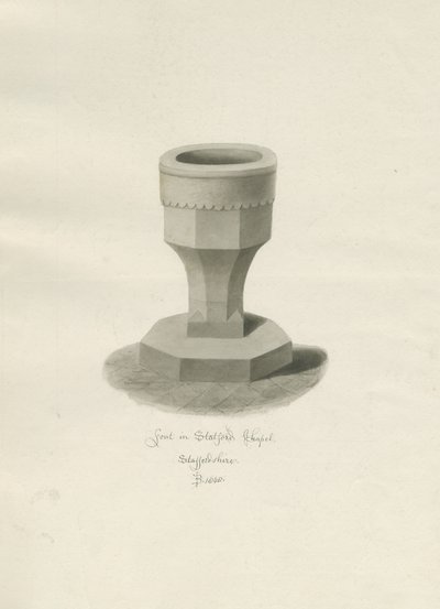 Taufbecken in der Statfold Kapelle von John Buckler