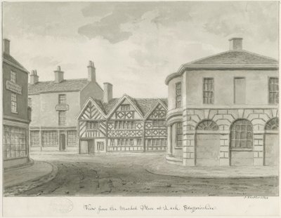 Leek Stadt - Marktplatz von John Buckler