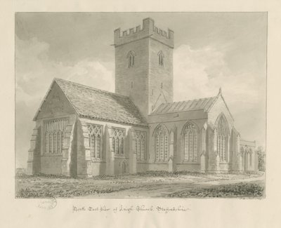 Leigh Church: Sepia-Zeichnung von John Buckler