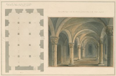 Oxford - Krypta der St. Peter in der Ostkirche von John Buckler