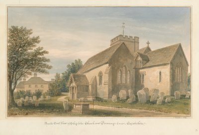 Shiplake Kirche und Pfarrhaus von John Buckler