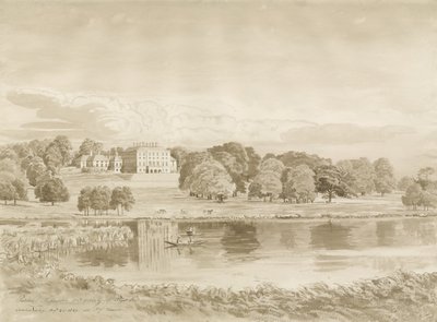 Patshull House: Sepia-Waschzeichnung, 26. August 1820 von John Buckler