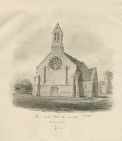 Stafford - Salzkapelle [St. James]: Sepiazeichnung von John Buckler