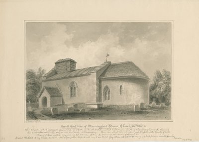 Wiltshire - Manningford Bruce Kirche, 1806 von John Buckler