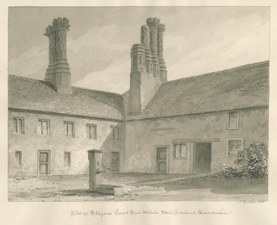 Worcestershire - Droitwich - Staynors Court: Sepiazeichnung, 1833 von John Buckler