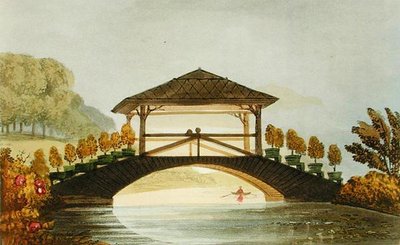 Eine rustikale Brücke, aus Ackermann