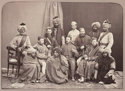 Britische und einheimische Offiziere, 5. Regiment der Infanterie, Punjab Frontier Force von John Burke