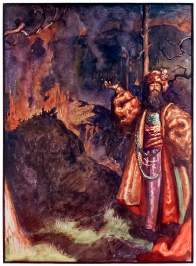 Demas aus The Pilgrims Progress From This World, To That Which Is To Come von John Bunyan (1628-1688) Illustration von Byam Shaw (1872-1919) von John Byam Liston Shaw