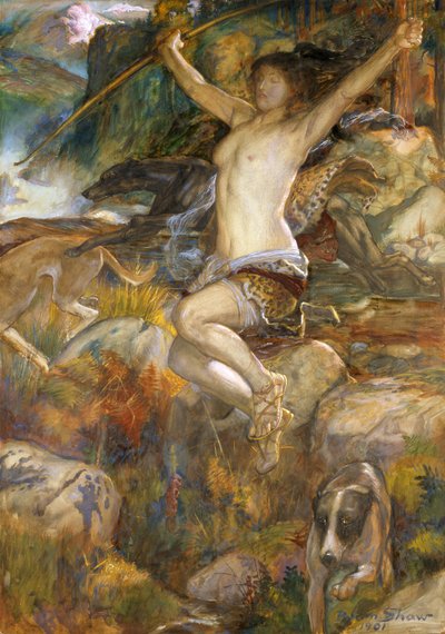Diana der Jagd, 1901 von John Byam Liston Shaw