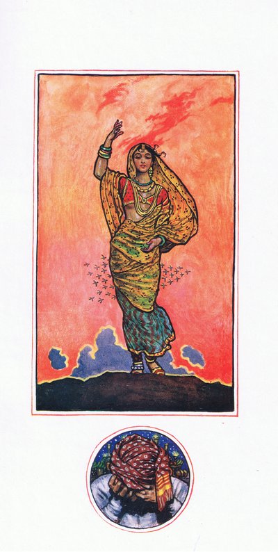 Erinnerung an Mahomed Akram, Illustration aus The Garden of Kama (and other lyrics from India), 1920 von John Byam Liston Shaw