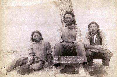 Drei Lakota-Jungen in westlicher Kleidung, 1891 von John C. H. Grabill