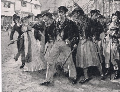 Marine-Meuterer an Land (Illustration aus 
