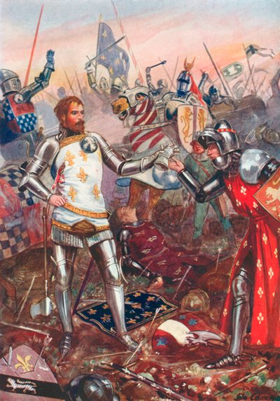 Die Kapitulation von Johann I. von Frankreich in der Schlacht von Poitiers, 19. September von John Cameron