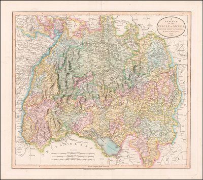 1799 Karte von Schwaben von John Cary von John Cary