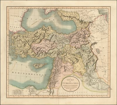 1801 Karte der Türkei in Asien von John Cary von John Cary