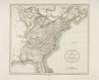 Eine neue Karte der Vereinigten Staaten von Amerika, nach den neuesten Autoritäten, 1806 von John Cary