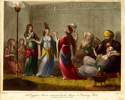 Ägyptischer Harem unterhalten von den Almees oder Tanzmädchen von John Chapman