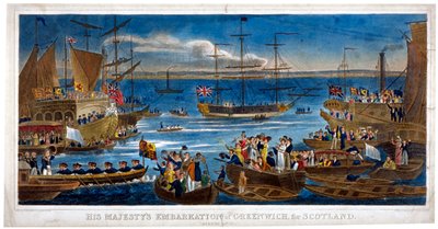 Seine Majestät geht in Greenwich an Bord, nach Schottland, 1822 von John Chapman