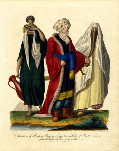 Porträt von Ibrahim Bey; eine ägyptische Dame von Rang; und eine weibliche Wasserträgerin mit Kind von John Chapman