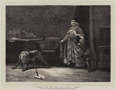 Unruhig liegt das Haupt, das eine Krone trägt von John Charles Dollman