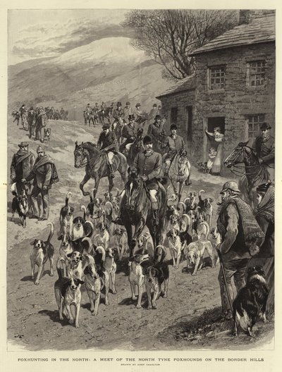 Fuchsjagd im Norden, ein Treffen der North Tyne Foxhounds in den Border Hills von John Charlton