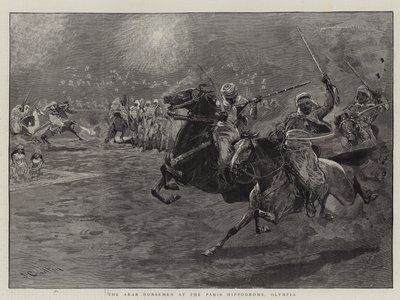 Die arabischen Reiter im Pariser Hippodrom, Olympia von John Charlton