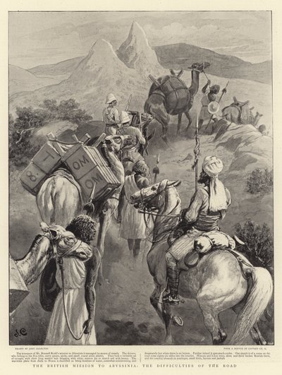 Die britische Mission nach Abessinien, die Schwierigkeiten des Weges von John Charlton