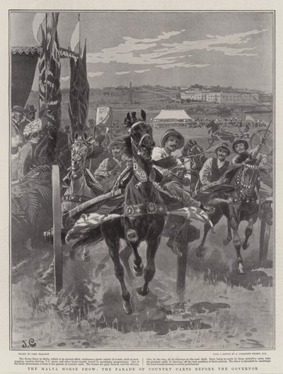 Die Malta-Pferdeschau, die Parade der Landkarren vor dem Gouverneur von John Charlton