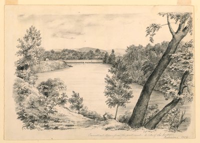 Ansicht des Connecticut River, nahe Brattleboro, Vermont, 1854 von John Cheney