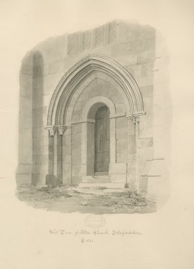 Alton Kirche - Westtür von John Chessell Buckler