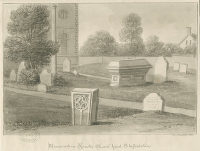 Rocester Kirche - Denkmäler und Kirchhof von John Chessell Buckler