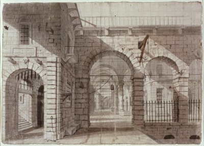 Newgate-Gefängnishof von John Claude Nattes