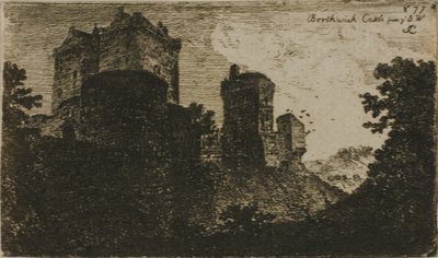 Borthwick Castle von Südwesten von John Clerk of Eldin