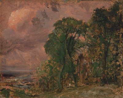 Ansicht von Hampstead bei stürmischem Wetter, ca. 1830 von John Constable
