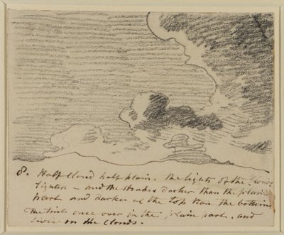 Wolkenstudie (nach Alexander Cozens Gravuren von Himmeln), ca. 1822-23 von John Constable