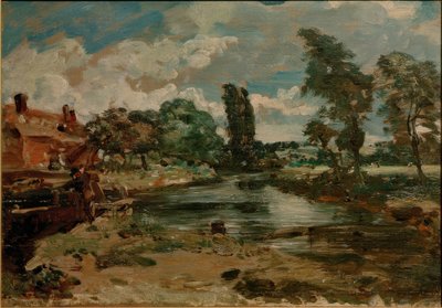 Die Flatford-Mühle von der Schleuse aus gesehen von John Constable